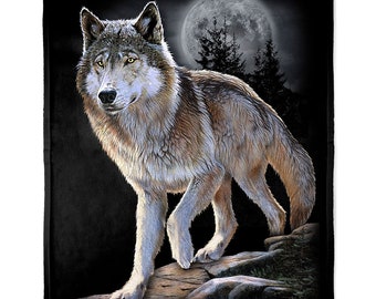 Blankets with wolves on them hotsell