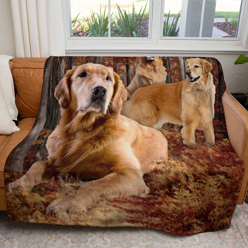 Golden Retriever Blanket Dog Breed 50 X 60 Etsy