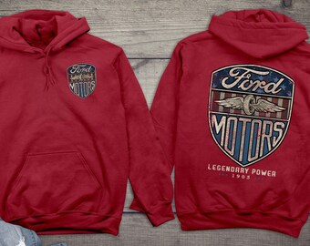 Ford Hoodie, Officially Licensed, Vintage Ford Motors Hooded Ford Hoodie, Officially Licensed, Vintage Ford Motors Hooded