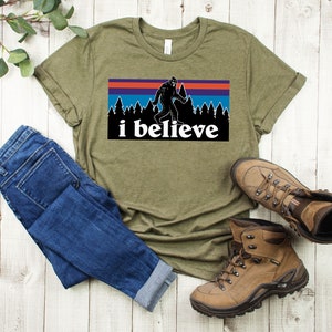 Bigfoot T-shirt, Sasquatch Tee, Fun Big Foot I Believe Shirt, Official Search Team, Funny Bigfoot Saw Me image 5