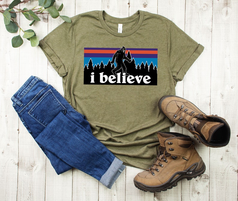 Bigfoot T-shirt, Sasquatch Tee, Fun Big Foot I Believe Shirt, Official Search Team, Funny Bigfoot Saw Me image 5