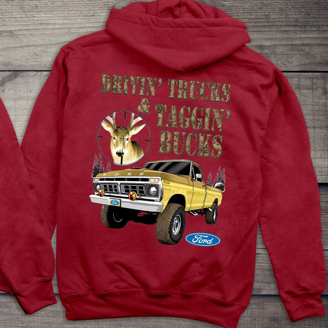 Ford Hoodie, Officially Licensed, Ford Taggin' Hooded Sweatshirt, Trucks,  Deer, Bucks, Buck, Truck, Hunting, Pickup - Etsy