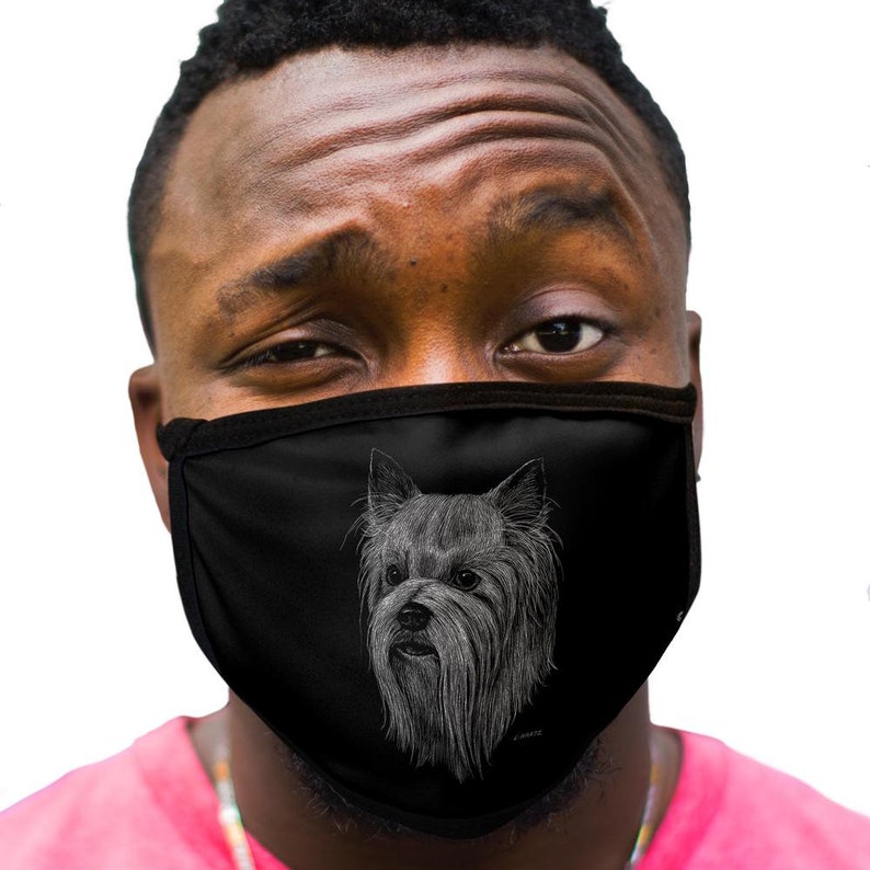 Yorkie FACE MASK Dog Breed Masks Yorkshire Terrier Face Etsy