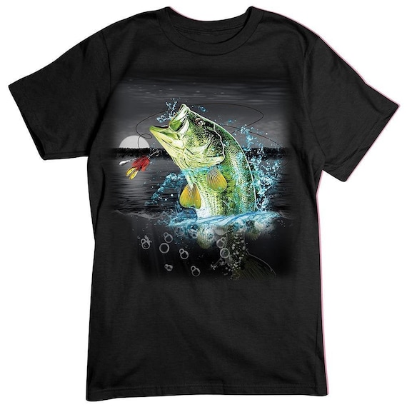 Bass Fishing T-Shirt, Large Mouth Bass Tee, Angler Shirt