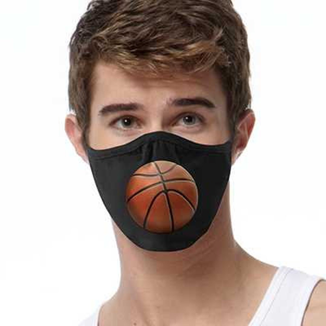 3d Basketball Face Mask Cover Your Face Masks Etsy
