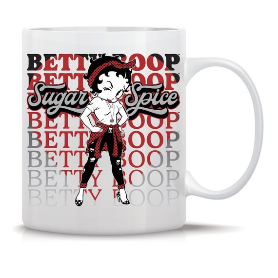 Betty Boop Mug, Sugar & Spice Ceramic Coffee Mug, Officially Licensed Betty  Boop Merchandise, Boop Oop A Doop, Cup, American Icon, Beverages