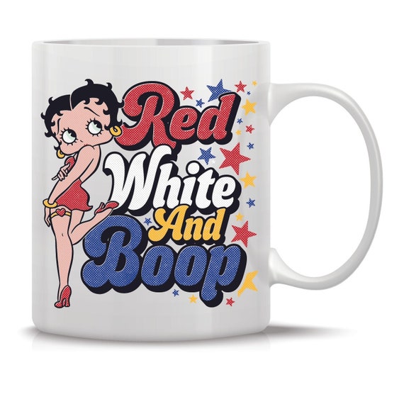 Betty Boop Mug Red White and Boop Ceramic Coffee Mug | Etsy
