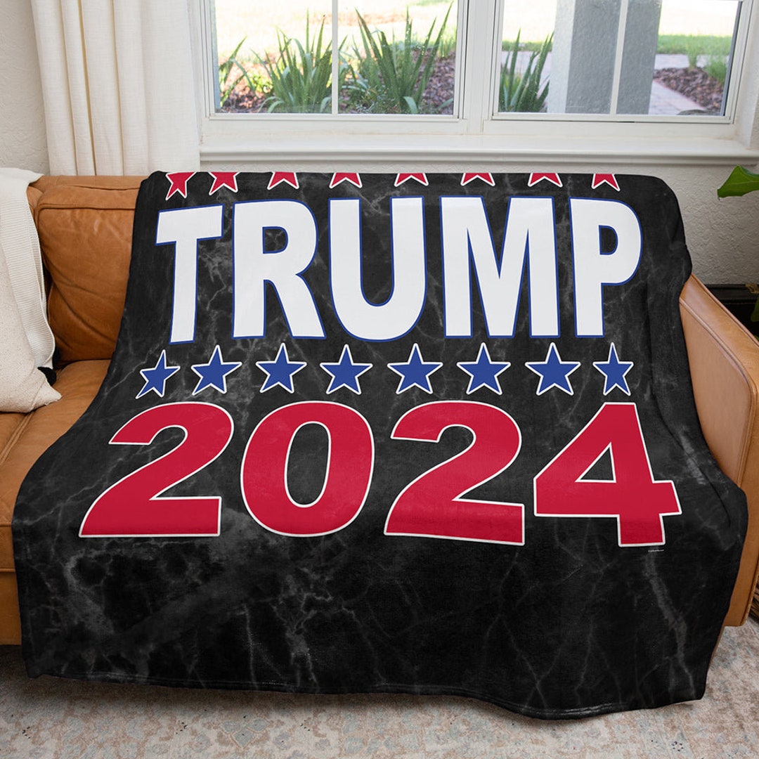 Trump 2024 Soft Plush 50 X 60 Minky Blanket, Election Throw, President