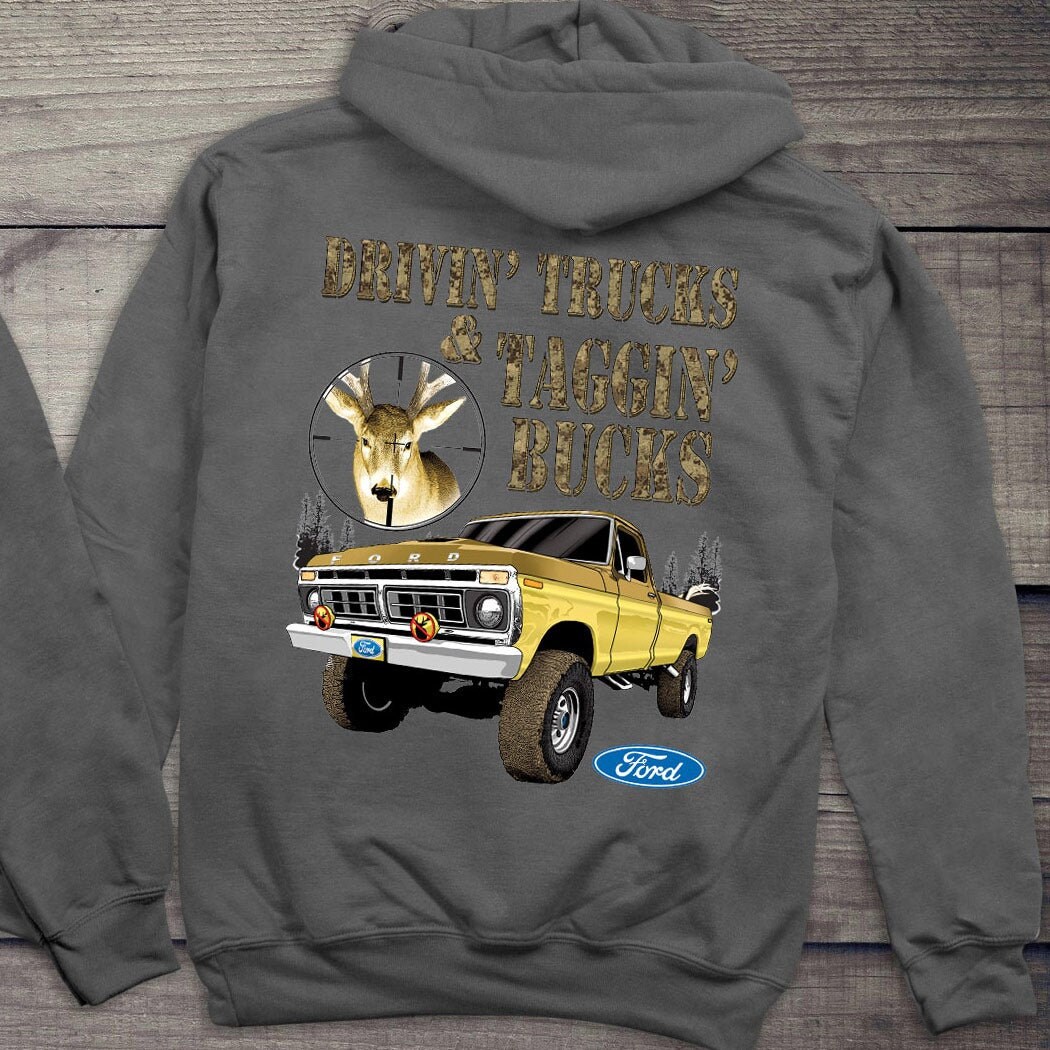 Ford Hoodie, Officially Licensed, Ford Taggin' Hooded