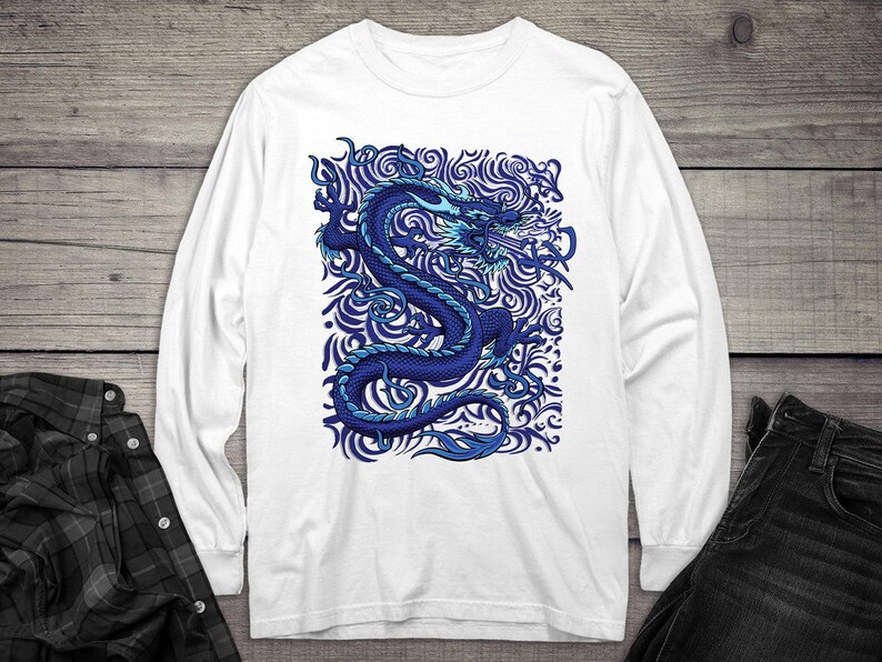 Blue Dragon Long Sleeve Tee