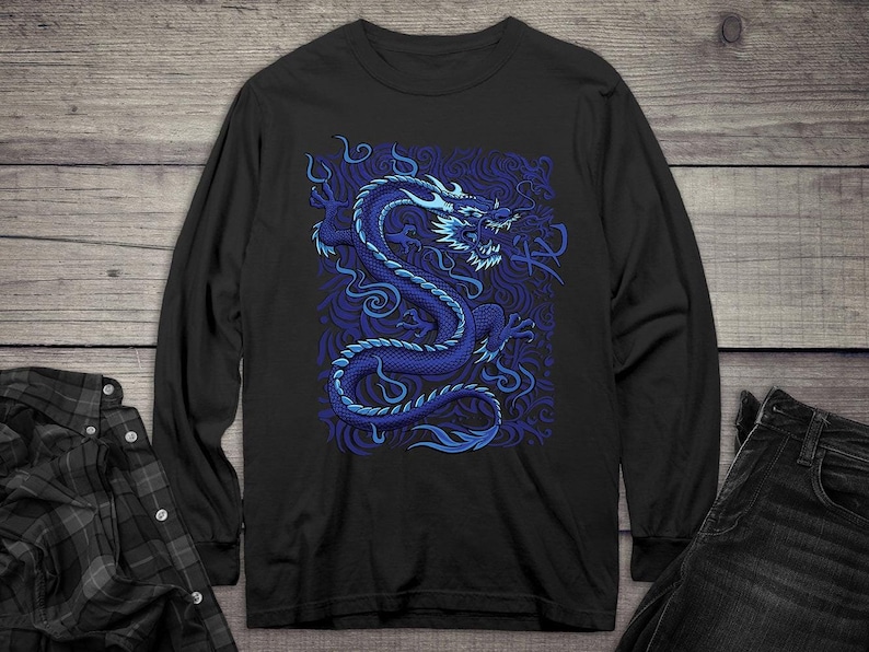 Blue Dragon Long Sleeve Tee