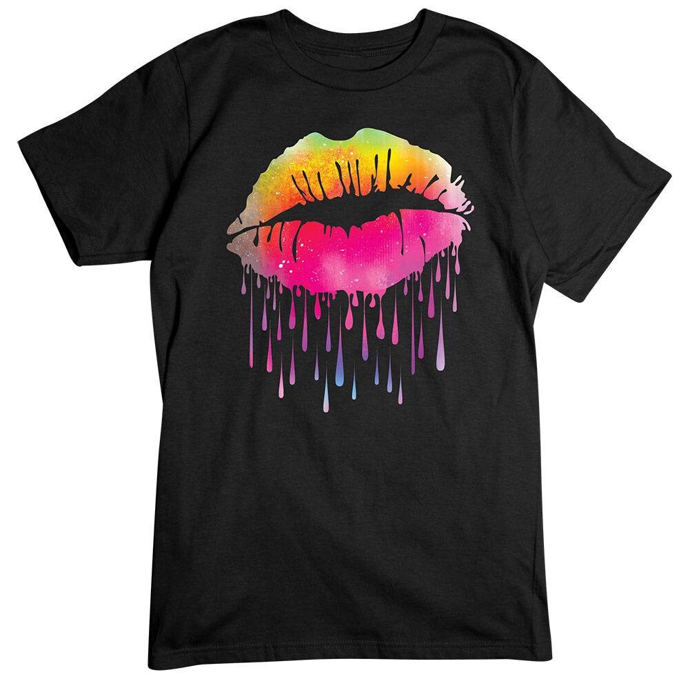 Sexy Lips Tshirt Kissing Lips Tee Kiss Me Dripping Lips Etsy