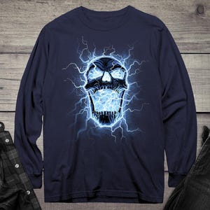 Electric Skull Long Sleeve Tee