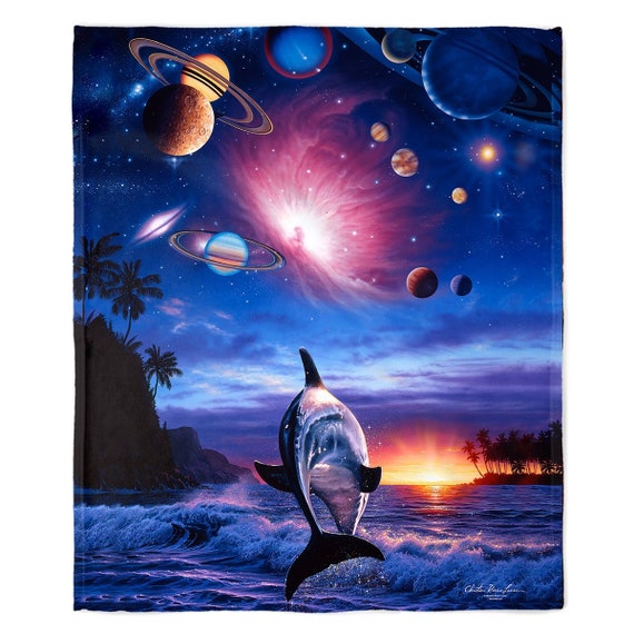Dolphin fleece blanket sale