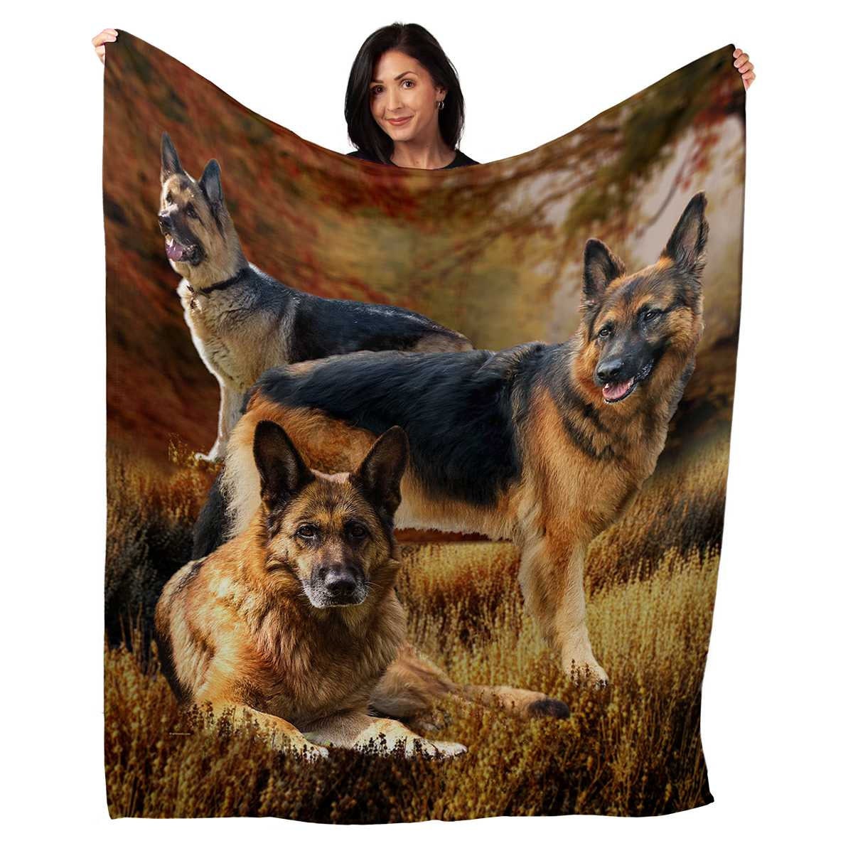 German Shepherd Blanket Dog Breed 50 X 60 Etsy