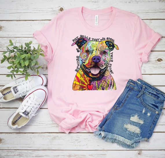 Pitbull Mom Shirt - Custom Tees Mia - Dog Mom Shirt L