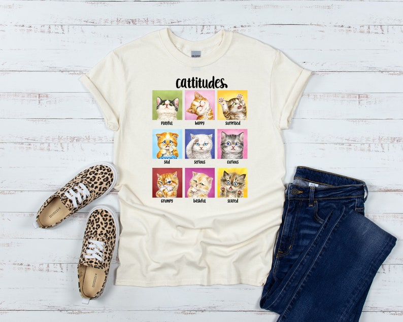 Cat T-Shirt, Cattitude Tee, Funny Pet Shirts, Cats with Attitudes image 3