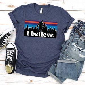 Bigfoot T-shirt, Sasquatch Tee, Fun Big Foot I Believe Shirt, Official Search Team, Funny Bigfoot Saw Me image 3