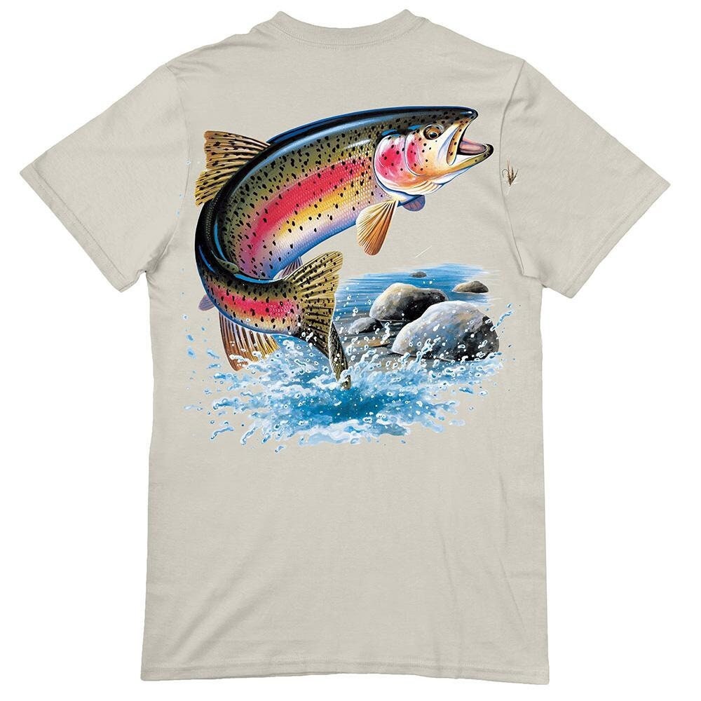 Fishing T-shirt Rainbow Trout Tee Fly Fishing Shirt - Etsy