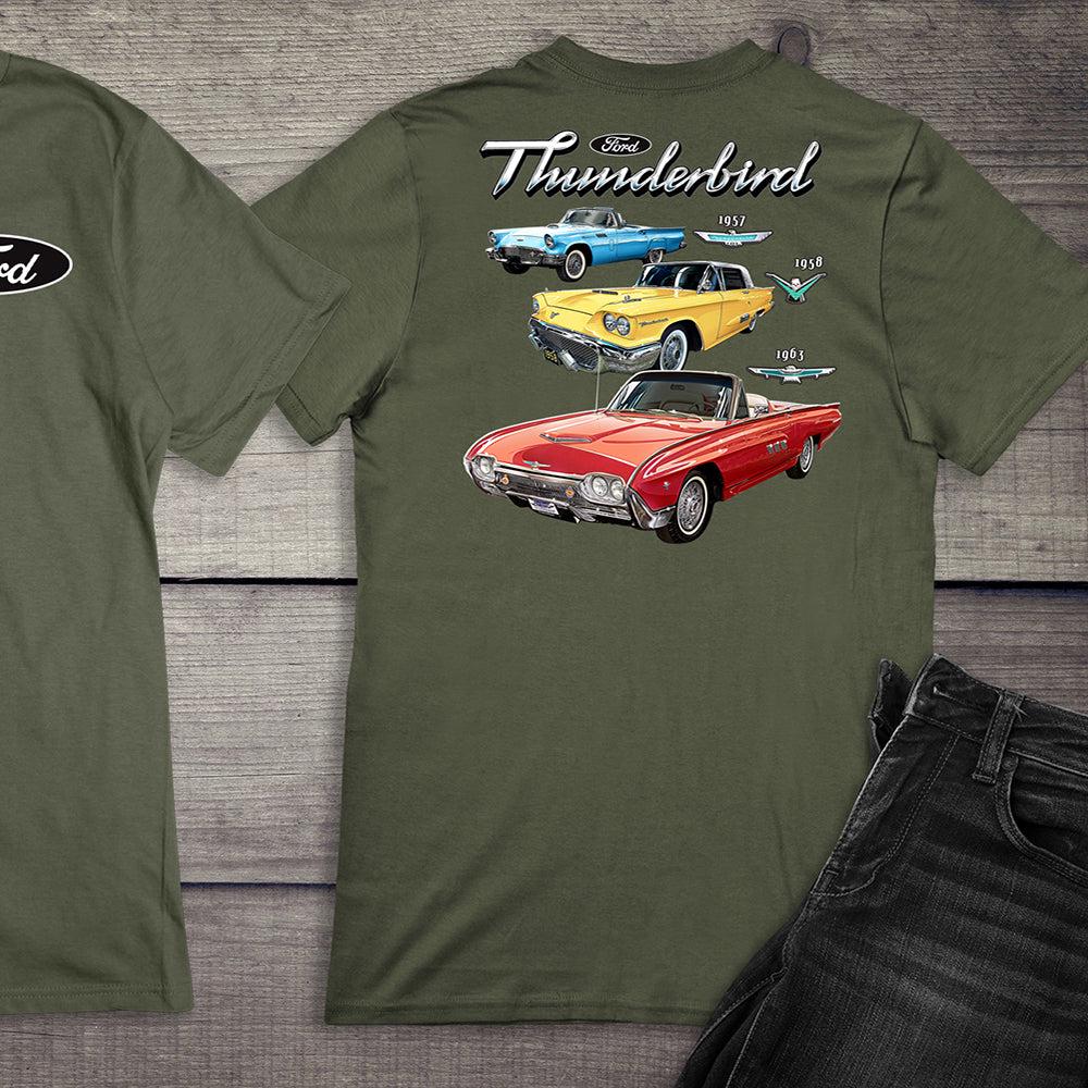 Ford Motor Company Tee Shirt, Ford Thunderbirds With Crest T-Shirt, Licensed Ford, Ford Thunderbirds, Ford Motor, Henry Ford, Ford Logo
