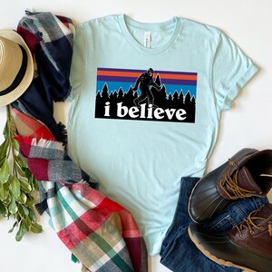 Bigfoot T-shirt, Sasquatch Tee, Fun Big Foot I Believe Shirt, Official Search Team, Funny Bigfoot Saw Me image 6
