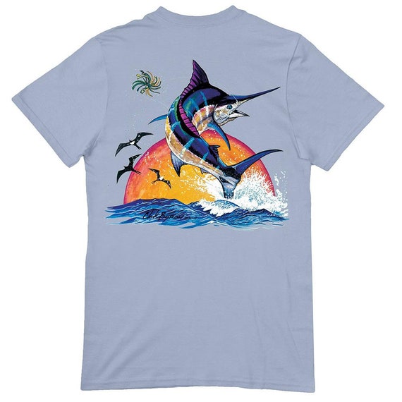 Blue Marlin T-shirt, Deep Sea Fishing, Fisherman Apparel, Salt