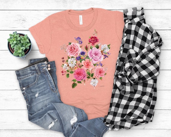 Camiseta de rosas sale