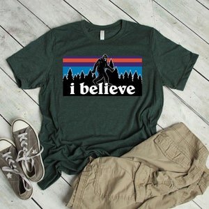 Bigfoot T-shirt, Sasquatch Tee, Fun Big Foot I Believe Shirt, Official Search Team, Funny Bigfoot Saw Me image 4