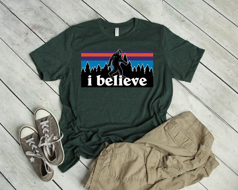 Bigfoot T-shirt, Sasquatch Tee, Fun Big Foot I Believe Shirt, Official Search Team, Funny Bigfoot Saw Me image 4