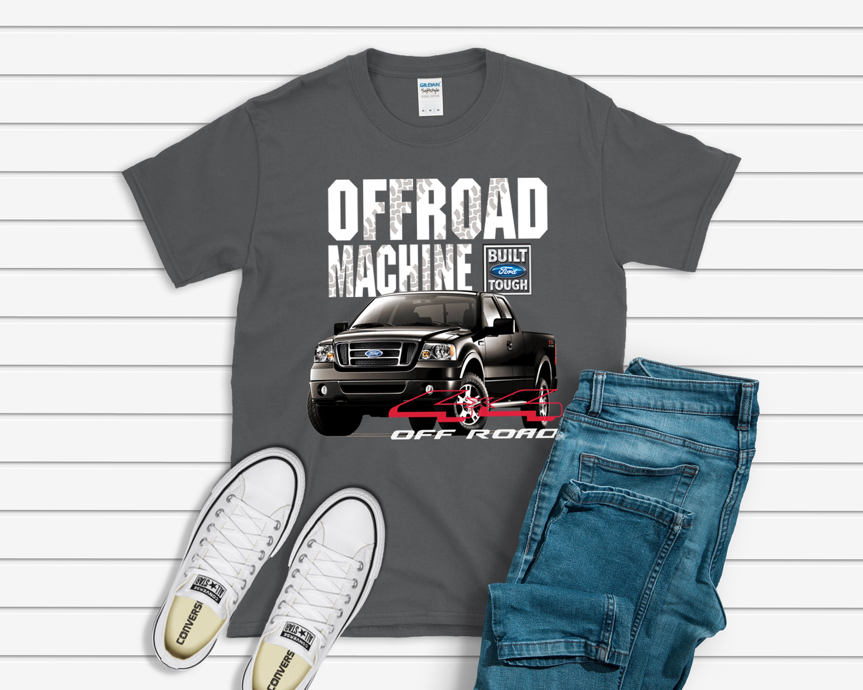 Built Tough T-Shirt - Licensed Ford Truck 4x4 F150 Mustang Tee For Men - View #13