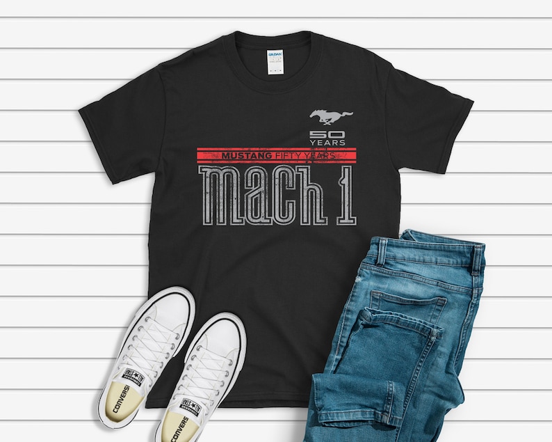 Mustang 50 Years Mach 1 T-shirt Ford Mustang Classic Cars | Etsy