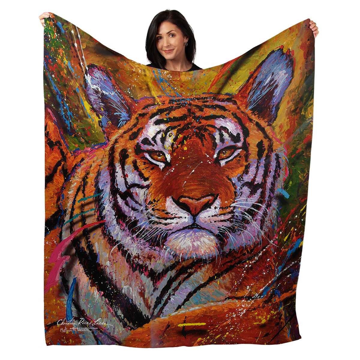 Tiger Blanket Exotic Wildlife 50 X 60 Decorative Fleece Throw