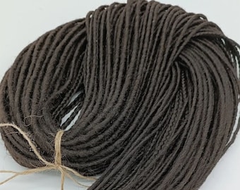 Dark Brown handmade dreadlocks and braids/DE & SE Dreads/Double and Single ended dreads/Synthetic hair locs extensions/Handmade Dreadlock