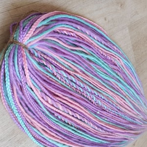 Colored mix dreadlocks and braids/DE & SE Dreads/Purple and Pink/Double and single ended dreads/Synthetic hair braids extensions/Dreadlock