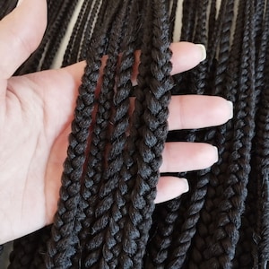 Synthetic Senegalese brown braids, Custom color braids extensions, double and single ended, DE and SE Handmade Kanekalon braids extension