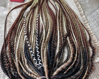 Dreads & braids extensions, viking loc extensions, Synthetic dreadlocks, Boho dread, Double \ Single ended dreadlock