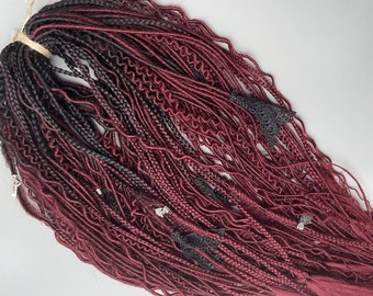 Dreads & braids extensions, viking loc extensions, Synthetic dreadlocks, Boho curly dread, Double ended dreadlock