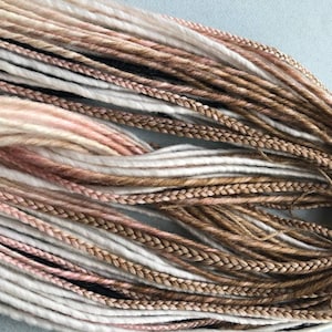 Synthetic Dreads and hair Braids/Dreadlocks extensions/Natural Look of Ombre brown to beige dreadlocks/DE & SE/Double and Single ended dread