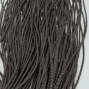 Dreadlocks y trenzas suaves de color marrón oscuro, extensiones de dreadlocks DE SE, extensiones de dreadlocks vikingas de doble y simple extremo, dreadlocks sintéticos marrones