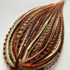 Synthetic dreads extensions/Double ended dreadlocks/Single ended Handmade dreads & braid/Different style/Brown dreads/DE + SE Hair extension