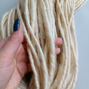 This set is Synthetic blonde crochet dreadlocks. This set can be Double ended dreads (DE) and Single ended dreads (SE) variation. This kit of dreads made by Synthetic hair - Kanekalon and ready to extensions. The material is light and absolutely safe