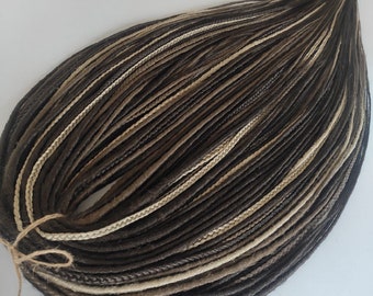 Synthetic dreadlocks extensions/DE & SE dreads/Double and Single ended Dreadlock/Hair extension/Handmade dread/Synthetic brown hair braids