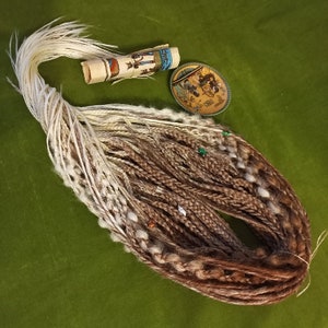 Synthetic dreads extensions/Double ended dreadlocks & braids/Handmade viking dreadlocks/Different styles/White Ombre dread/DE Hair extension