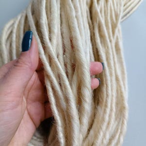 This set is Synthetic blonde crochet dreadlocks. This set can be Double ended dreads (DE) and Single ended dreads (SE) variation. This kit of dreads made by Synthetic hair - Kanekalon and ready to extensions. The material is light and absolutely safe