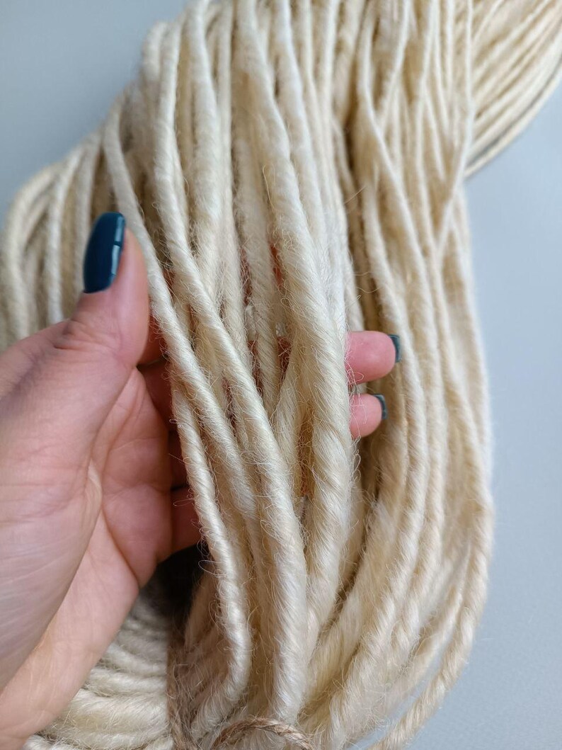 This set is Synthetic blonde crochet dreadlocks. This set can be Double ended dreads (DE) and Single ended dreads (SE) variation. This kit of dreads made by Synthetic hair - Kanekalon and ready to extensions. The material is light and absolutely safe