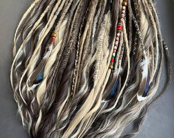 Boho curly dreads, Synthetic dread, loc extensions, Wavy dreadlock, Double & Single ended viking dreadlocks