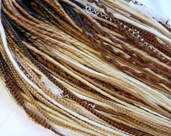 Synthetic Dreads extensions, DE \ SE dread extensions, viking dreadlocks, Double \ Single ended boho loc extensions, gift hair accessories