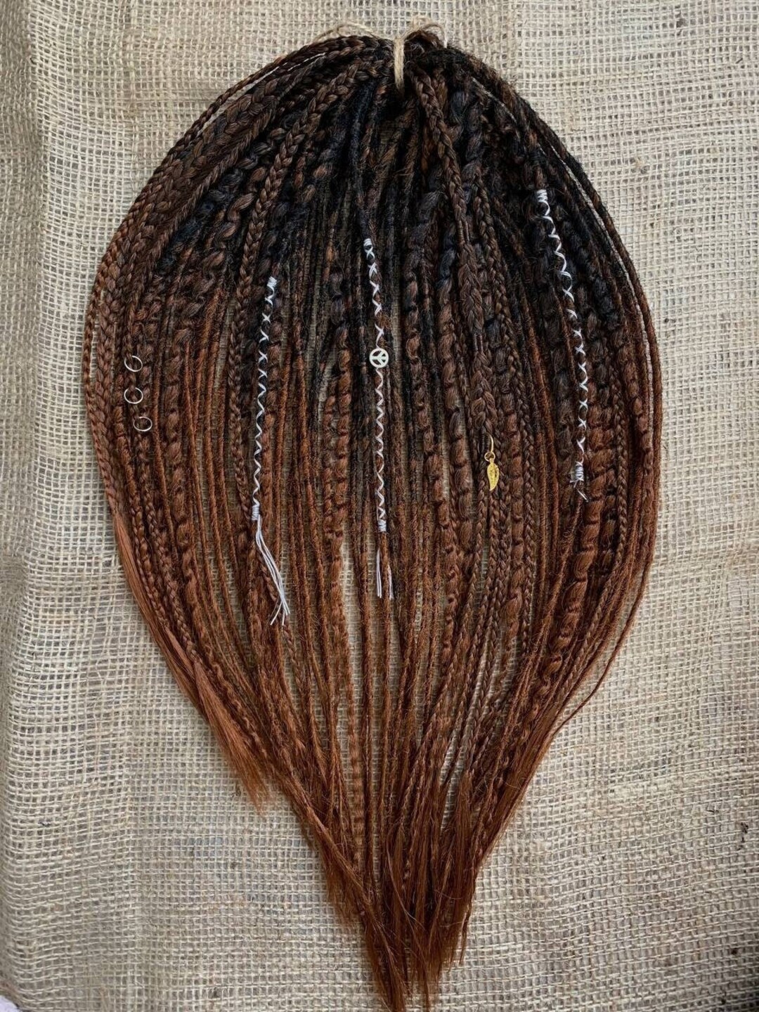 Ombre Brown Dreadlock Extensions, Double or Single Ended  display picture 3