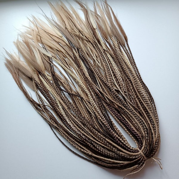 Smooth DE dreadlock with free ends, Dreads and Braids extensions, Synthetic Double ended viking dreadlocks and braids, boho dreads extension