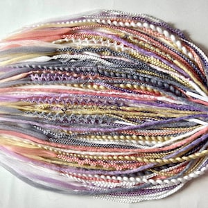 Synthetic Different styles dreadlocks and hair braids/Dreads extensions/Double and Single ended/DE & SE/Pink Gray White and Blonde dreadlock